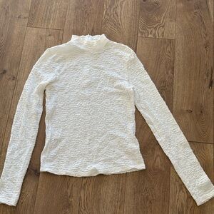Women’s MNG Elegant White Textured Women's Top